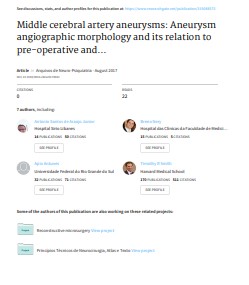 MIDDLE CEREBRAL ARTERY ANEURYSMS - ANEURYSM ANGIOGRAPHIC MORPHOLOGY AND ITS RELATION TO PRE-OPERATIVE AND INTRA-OPERATIVE RUPTURE